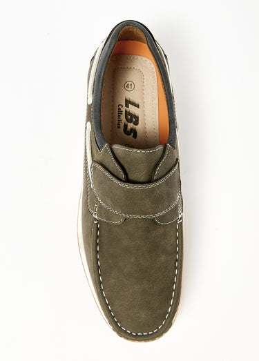 Mocassin bateau homme Gris