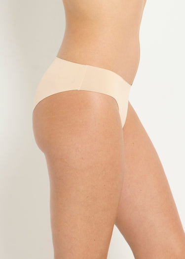 Culottes invisibles toucher microfibre Blanc/Beige