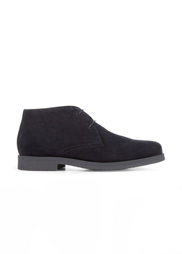 Bottines à lacets style desert boots Bleu Marine