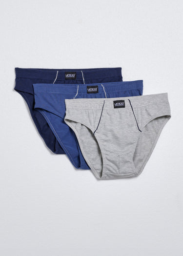 Slips coton taille élastiquée, essentiels Assortis Gris