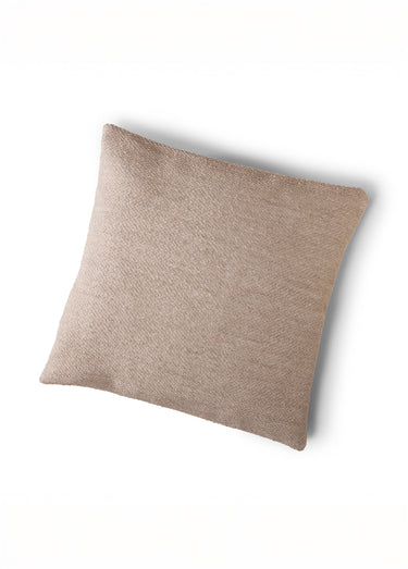 Housse de coussin bouclette unie zippée Lin