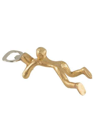 Décapsuleur en métal manche personnage Dore