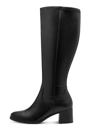 Bottes hautes à talon large Noir
