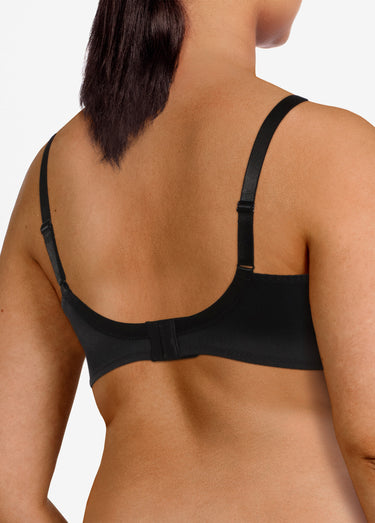 Soutien-gorge sans armatures, effet métallisé Noir