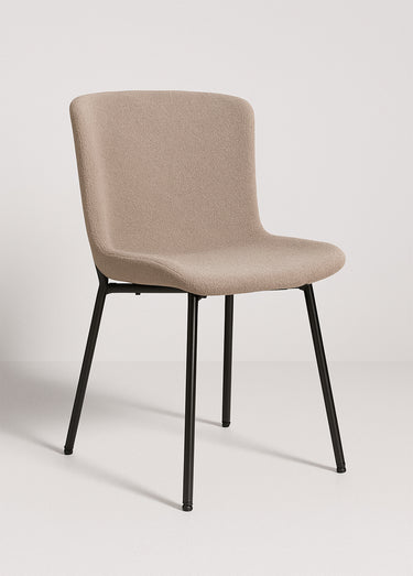 Chaise de salle à manger en bouclette Beige