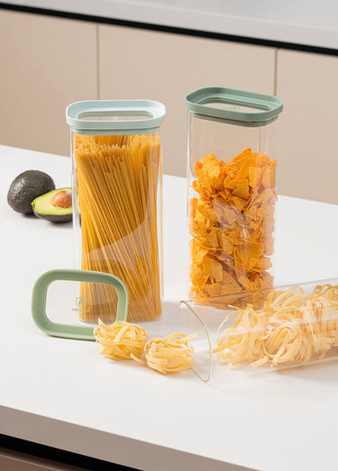 Set 3 bocaux de conservation 2L en verre Vert