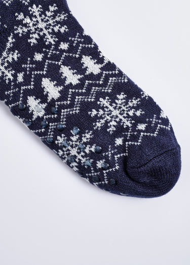 Paire de chaussettes chaudes en sherpa Marine