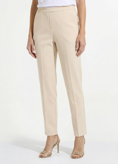Pantalon droit taille semi-élastiquée Sable