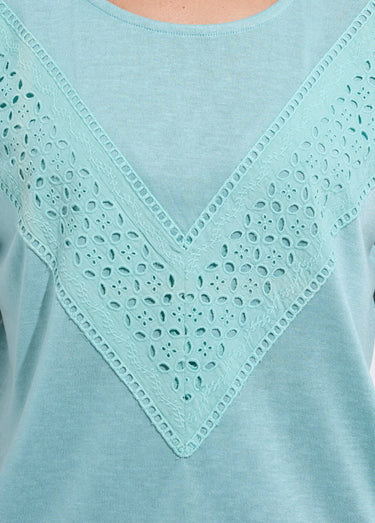 T-shirt dentelle coton manches kimono Opaline