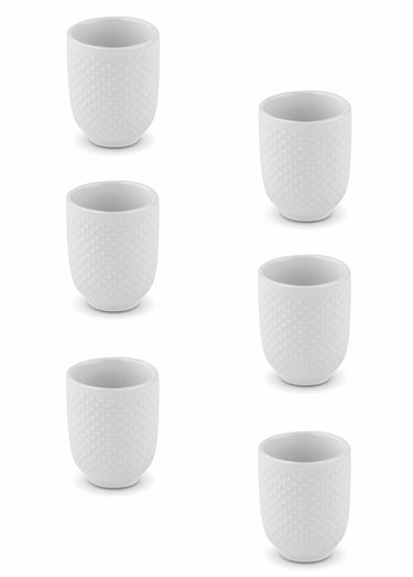 Tasses en porcelaine sans anse, Serenity Blanc