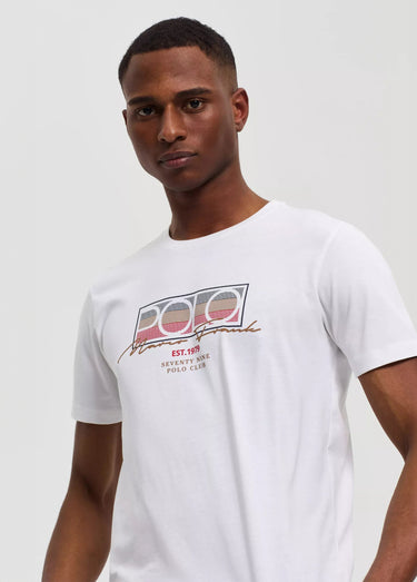 T-shirt à manches courtes, thème polo Blanc