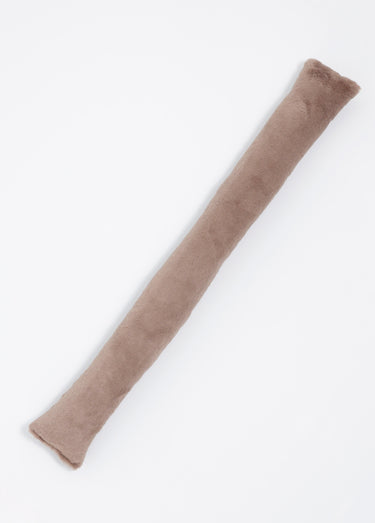 Boudin bas de porte en fausse fourrure Marron