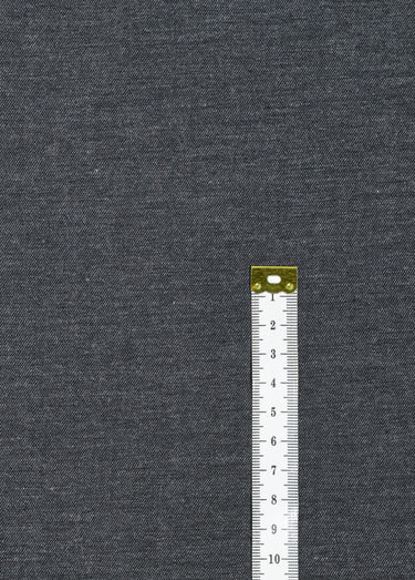 Coupon tissu habillement chambray, plomb Gris