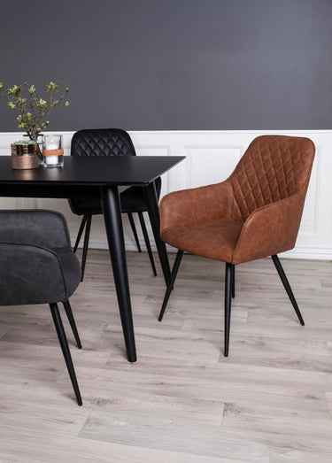 Chaises salle à manger thème vintage 1M Marron