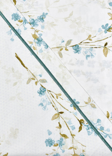 Parure de lit 3 pièces avec housse de couette, myosotis Imprime/Bleu