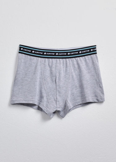 Boxer uni avec ceinture contrastante Gris