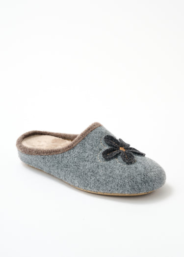 Chaussons mule compensés largeur confort Gris