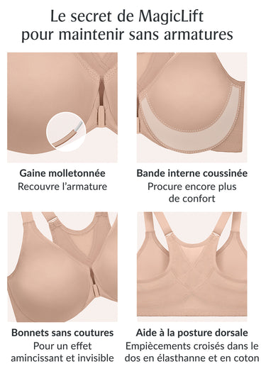 Soutien-gorge WonderWire ouverture devant Noir