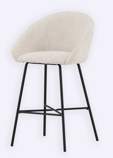 Chaises de bar confort et pieds acier Blanc