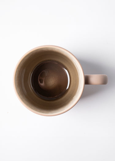 Mugs à anses grès émaillé, foncé Taupe