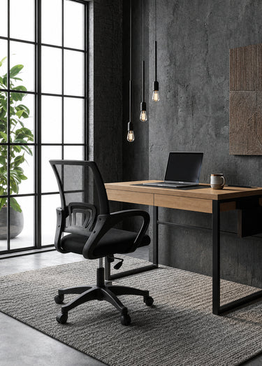 Fauteuil de bureau ergonomique dossier mesh Noir