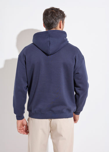 Sweat shirt à capuche et poche kangourou Marine
