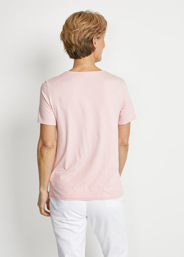 T-shirt court manches courtes Rose