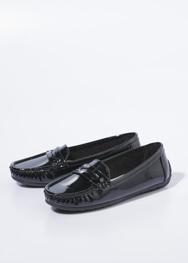 Mocassins vernis semelle antidérapante Vernis Noir