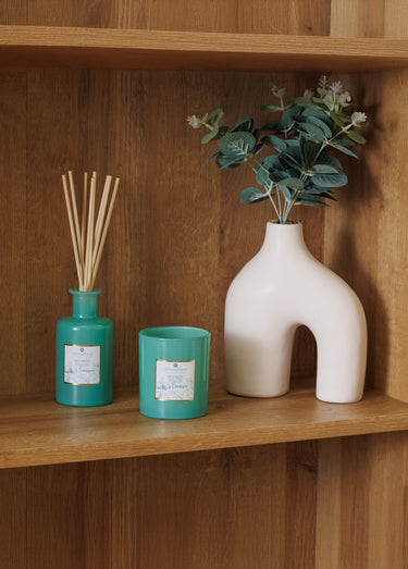 Bougie parfumée, contenant en verre Blanc