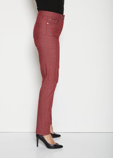 Jean couleur MORPHOSTYLE tissu stretch Grenat