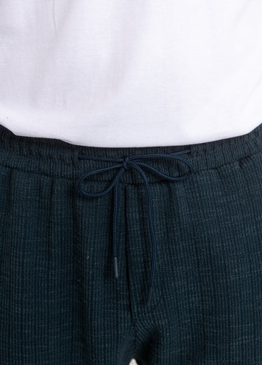 Pantalon en maille lien à la taille Bleu
