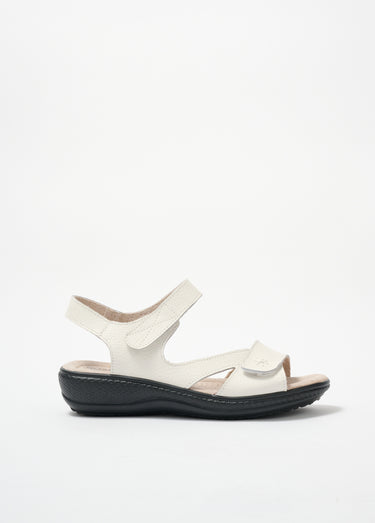 Sandales confortables brides scratchées Blanc