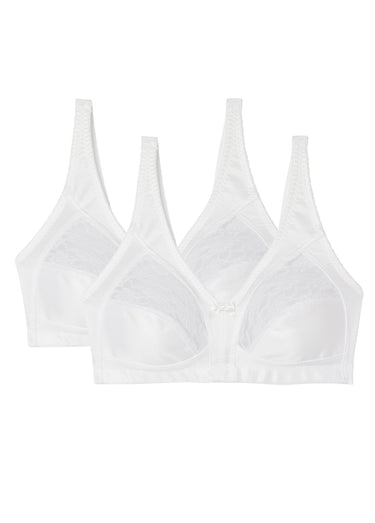 Soutien-gorge sans armatures - lot de 2 Blanc Lot2