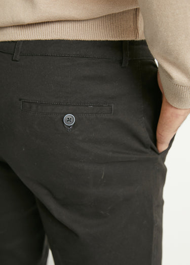 Pantalon chino droit toile Noir
