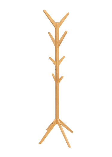 Porte manteaux en bois 8 patères compas Bambou