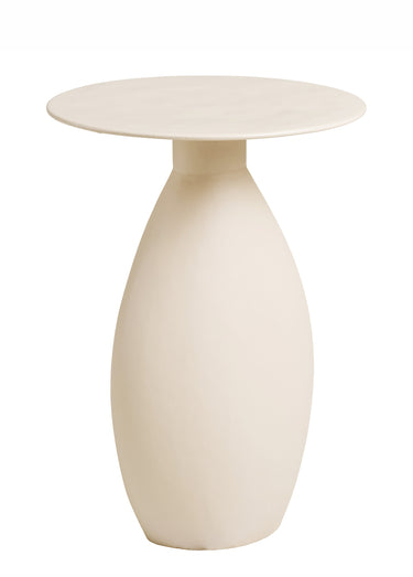 Table d'appoint émaillée haut. 50cm CALAIS Blanc Casse