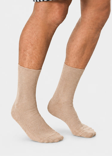 Mi-chaussettes sans compression chauds - lot de 2 paires Beige Lot2