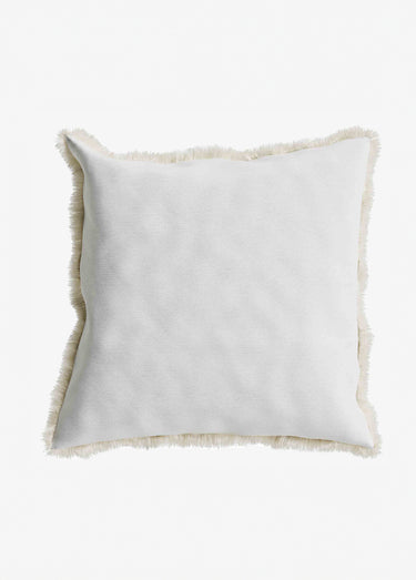 Coussin ethnique décoratif à franges Feuillage Bleu