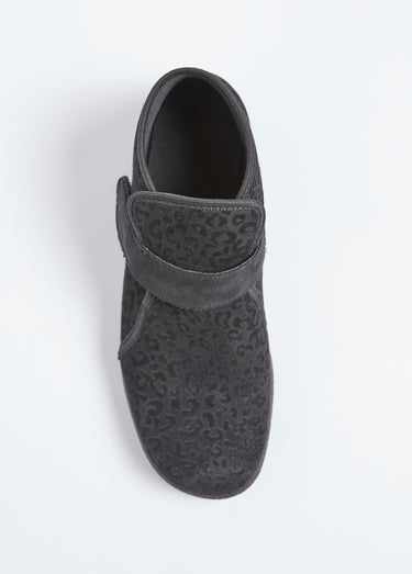 Boots scratchées léopard largeur confort Noir