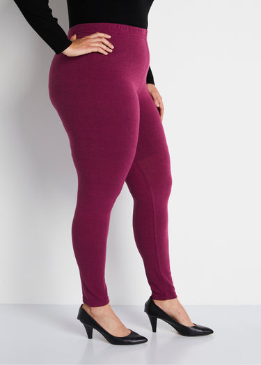 Legging long uni ou imprimé Uni Cassis
