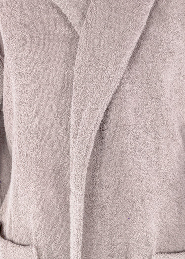 Peignoir long en éponge, avec col châle Rose Pale