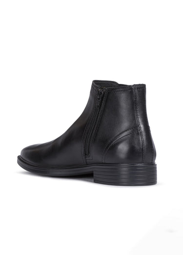 Boots Chelsea classiques en cuir lisse Noir