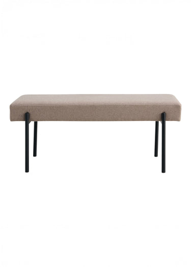 Banc tissu, structure épurée acier 1B Beige