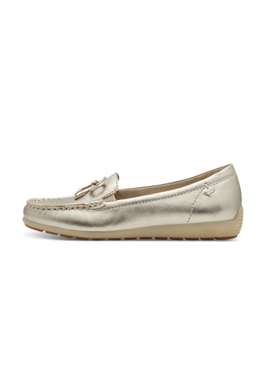 Mocassins confort cuir semelle compensée Dore