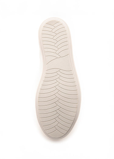 Baskets cuir lacets et zip, semelle confort Blanc