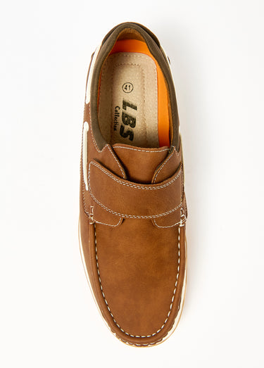 Mocassin bateau homme Camel