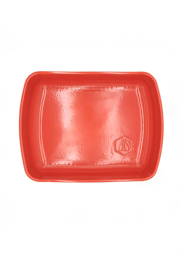 Moule rectangulaire 34cm céramique, vif Orange
