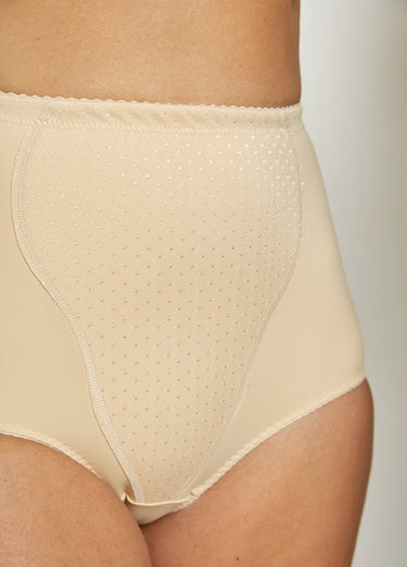Culotte gaine taille haute à pois Nude