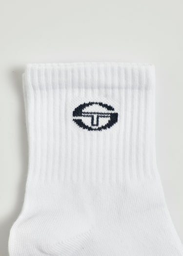 Lot de 3 Chaussettes basses côtelées Blanc