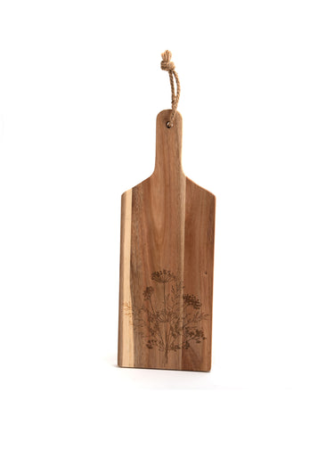 Planche à découper déco bois d'acacia Naturel